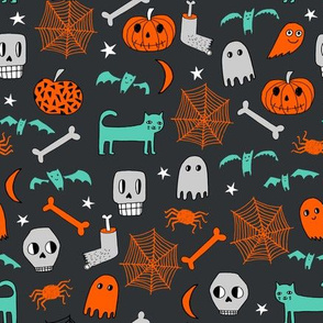 halloween // halloween fabric skull ghost spider web shots cat creepy scary halloween fabric