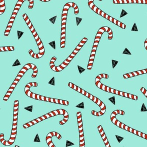 candy cane // candy cane christmas mint fabric red and white christmas fabric xmas