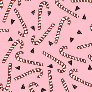 candy cane // pink candy canes christmas pink and red christmas fabric xmas holiday