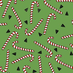 candy canes // red and green christmas fabric christmas xmas holiday fabric by andrea lauren