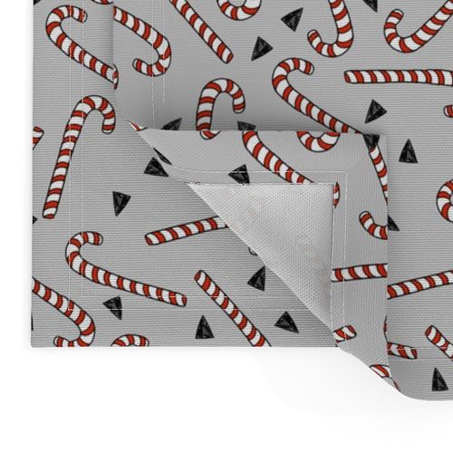 candy cane // christmas christmas candy cane fabrics red and grey holiday xmas christmas xmas fabric by andrea lauren