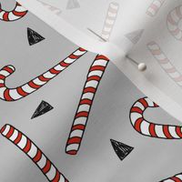 candy cane // christmas christmas candy cane fabrics red and grey holiday xmas christmas xmas fabric by andrea lauren
