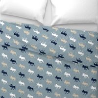 multi moose on blue || the rustic woods collection