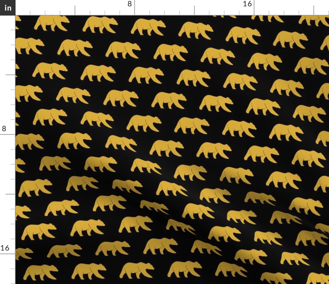 bear (small scale) || gold on black
