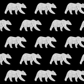 bears (small scale) grey on black