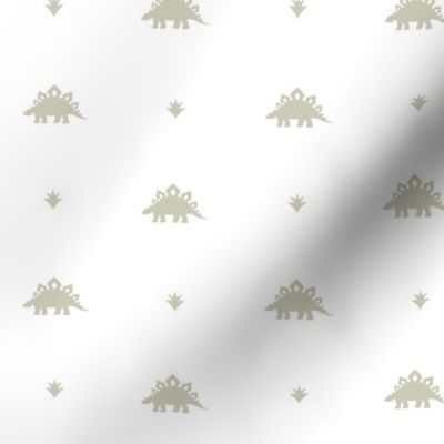 Stegosaurus Coordinate - White / Gold