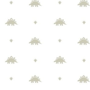 Stegosaurus Coordinate - White / Gold