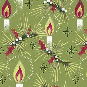 Christmas Candles - Gold/Red