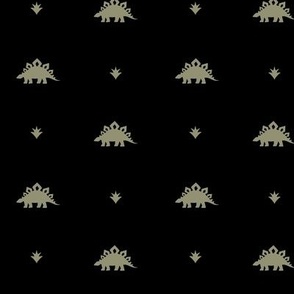Stegosaurus Coordinate - Black / Gold
