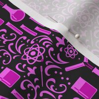 Mad Science Damask (Dark Pink)