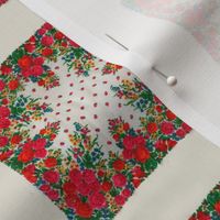 white russian floral shawls mini