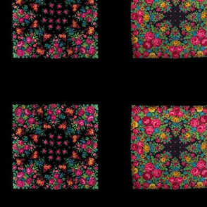 black russian floral shawls mini