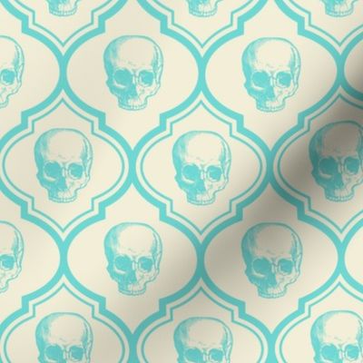 French skulls - bone & blue