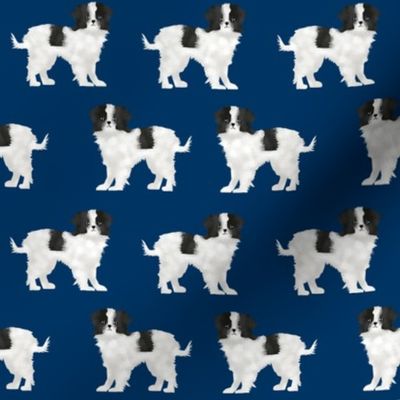 japanese chin dog breed fabric navy blue dog breed dogs fabric