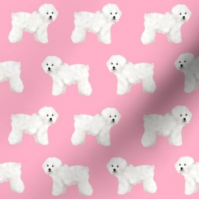 bichon frise pink dog fabric dog breed fabrics bichon fabric cute girls dog print