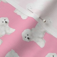 bichon frise pink dog fabric dog breed fabrics bichon fabric cute girls dog print