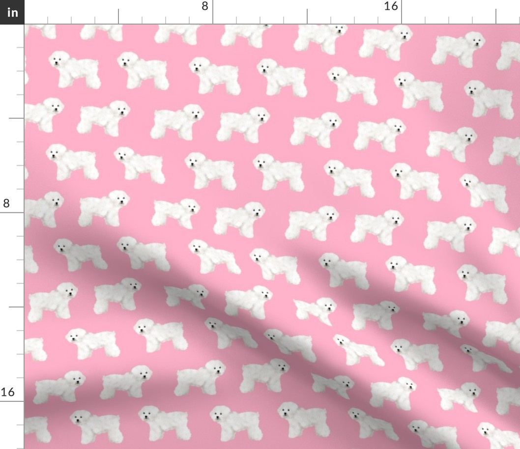 bichon frise pink dog fabric dog breed fabrics bichon fabric cute girls dog print