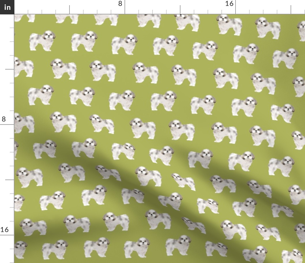 shih tzu fabric lime cute dog fabric toy breed dog sweet shih tzu 