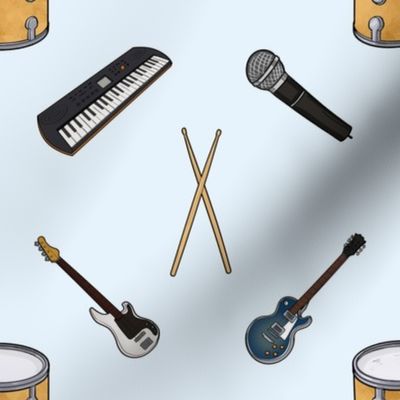 Rock band instruments