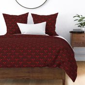 Mad Science Damask (Dark Red)