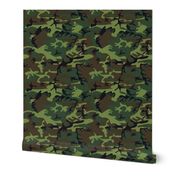  Large Greens, Brown, and Black Military Camouflage (12 inch repeat)