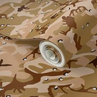  Large Beige, Tan, and Brown Desert Military Camouflage (12 inch repeat)