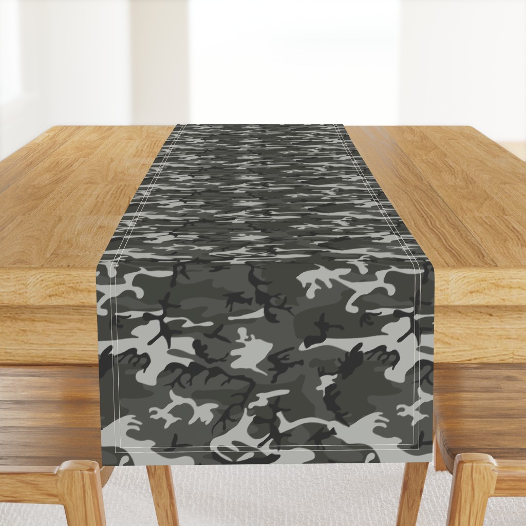 Large Mixed Gray Military Camouflage (12 inch repeat)