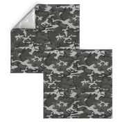 Large Mixed Gray Military Camouflage (12 inch repeat)