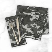 Large Mixed Gray Military Camouflage (12 inch repeat)