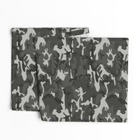 Large Mixed Gray Military Camouflage (12 inch repeat)