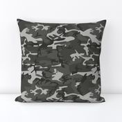 Large Mixed Gray Military Camouflage (12 inch repeat)