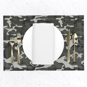 Large Mixed Gray Military Camouflage (12 inch repeat)