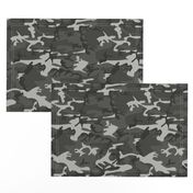 Large Mixed Gray Military Camouflage (12 inch repeat)