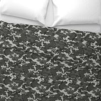 Large Mixed Gray Military Camouflage (12 inch repeat)