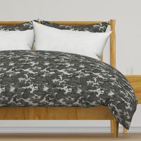 Large Mixed Gray Military Camouflage (12 inch repeat)