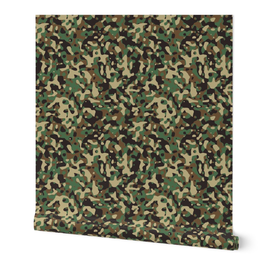  Large Woodland Outdoor Camouflage (12 inch repeat)