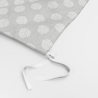 One Inch Black and White Volleyballs on Medium Gray