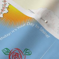 Samoyed Coloring Gift Wrap Birthday  Blue 