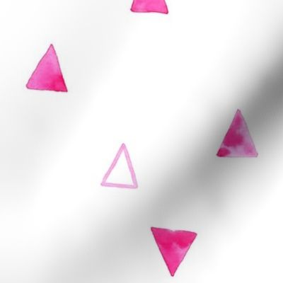 Pink Watercolor Triangles