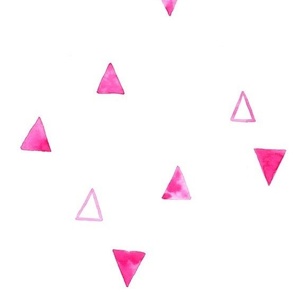 Pink Watercolor Triangles