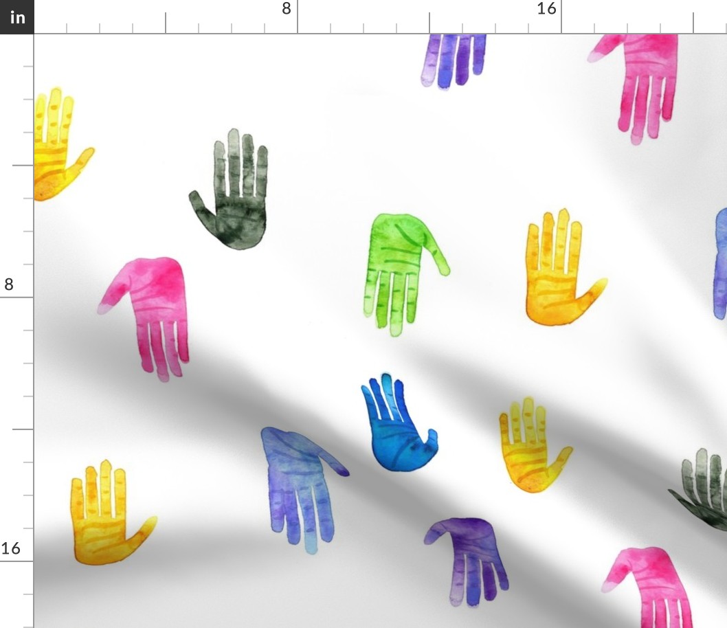 High Five - Colorful Watercolor Hands