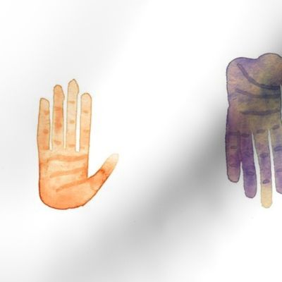 High Five - Colorful Watercolor Hands
