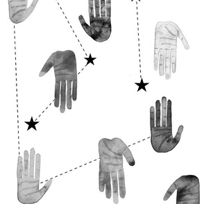 Black and White Magical Hands - Larger Scale