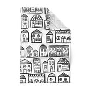 Black and White Houses - Larger Scale