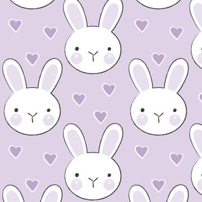 bunny faces on purple