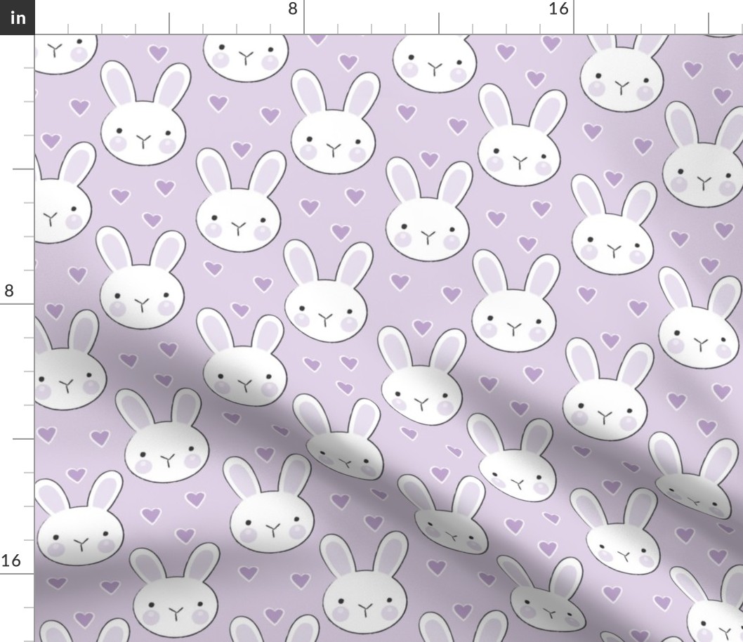 bunny faces on purple