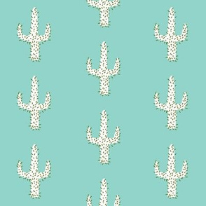 cactus mint and white triangle mint cactus girls sweet fabric for girls