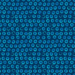 Blue rings and dots