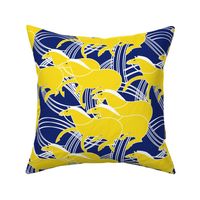 Deco Horses, Yellow and Blue