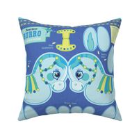 burro plush in blue